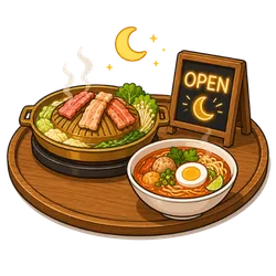 โปรโมทร้านอาหารเปิดดึก ร้านอาหารกลางคืน ร้านอาหารดึก ใกล้ฉัน กรุงเทพ ใกล้บางซื่อ
