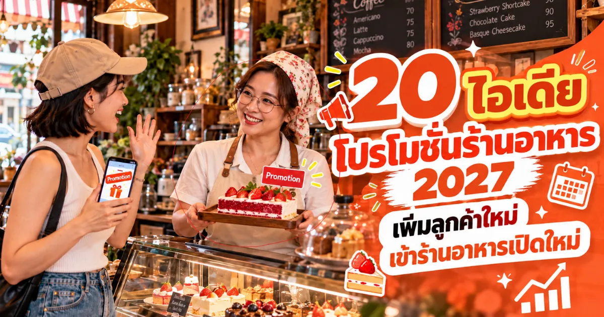 20 ไอเดียโปรโมชั่นสำหรับโปรโมทร้านอาหารเปิดใหม่ ใกล้ประชาชื่น ปี 2027 เพิ่มลูกค้าใหม่ ประชาชื่น.com